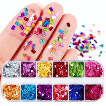 Load image into Gallery viewer, Holographic Butterfly Flakes Nail Art Glitter Sparkly 3D Laser Butterfly Sequins Tips DIY Polish Nail Art Decorations Manicure