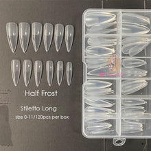 Load image into Gallery viewer, Gel Nails Extension System Full Cover Sculpted Clear Stiletto Coffin False Nail Tips 240pcs/bag