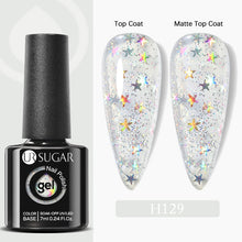 Load image into Gallery viewer, UR SUGAR 7ml Gold Glitter Gel Nail Polish Platinum Shining Mineral Sequins Soak Off UV LED Gel Nail Semi Permanent Manicure