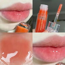 Load image into Gallery viewer, Transparent Crystal Jelly Lipgloss Shiny Clear Mirror Moisturizing Lip Balm Glitter Liquid Lipstick Lip Oil Fruit Taste Lip Tint