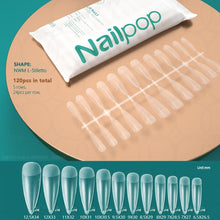 Load image into Gallery viewer, NAILPOP 120pcs False Nails Acrylic Press on Nails Coffin Artificial Nails Clear Fake Nail Tips for Extension Manicure Tool