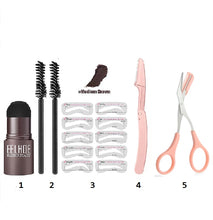Load image into Gallery viewer, 2023 Professional One Step Eyebrow Stamp Shaping Set Pen Pencil Waterproof Makeup For Women Perfect Brows Stencil And Kit Tattoo