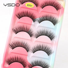 Load image into Gallery viewer, YSDO 5 Pairs Eyelashes Natural Long 3D Mink Lashes Fluffy Volume Mink False Eyelashes Cruelty Free Wispy Lashes Makeup Cilios