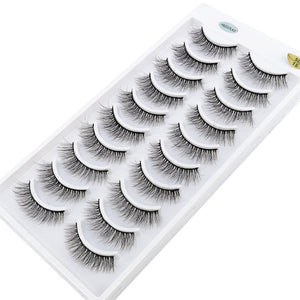 NEW 10 Pairs Natural False Eyelashes Fake Lashes Long Makeup 3d Mink Lashes Extension Eyelash Mink Eyelashes for Beauty 54