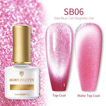 Load image into Gallery viewer, BORN PRETTY 7ml 9D Laser Cat Magnetic Gel Nail Gel Pink Magnetic Gel Soak Off UV LED Nail Varnish UV Gel Need Pink Nude Base