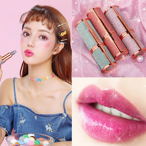 Glitter Matte Temperature Change Lipstick Waterproof Long Lasting Diamonds Lipsticks Non Stick Red Pink Lip Tint Makeup Cosmetic