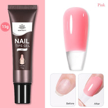 Load image into Gallery viewer, BORN PRETTY 30/20ml Glitter Acrylic Gel Finger Extension Silver Pink Extension Gel Soak Off Nail Art Gel Varnish