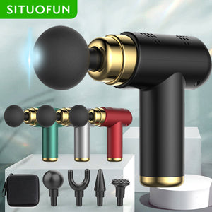 SITUOFUN Portable Massage Gun Deep Tissue Muscle Electric Massager Pain Relief For Body Neck Back Relaxation Fitness Slimming