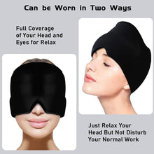 Load image into Gallery viewer, Gel Hot Cold Therapy Headache Migraine Relief Cap For Chemo,Sinus,Neck Wearable Therapy Wrap Stress Pressure Pain Relief Massage
