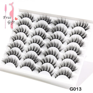 AYRMILLA Natural False Eyelashes 5/10/14Pairs Dramatic 3D Mink Lashes Thick Fake Eyelash Extension Faux Cils Makeup maquiagem