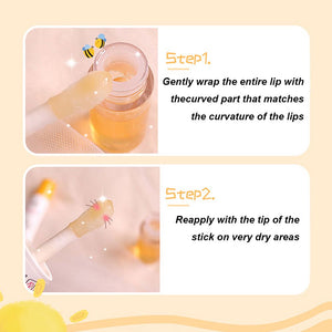 Kawaii Honey Peach Lip Oil Long Lasting Non-sticky Repair Moisturizing Hydrating Lip Tint Lip Plumper Lip Care Serum