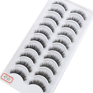 NEW 10 Pairs Natural False Eyelashes Fake Lashes Long Makeup 3d Mink Lashes Extension Eyelash Mink Eyelashes for Beauty 54