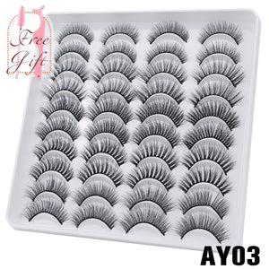 AYRMILLA 5/20Pairs 3D Mink Lashes Natural False Eyelashes Dramatic Thick Fake Eyelash Extension Faux Cils Wholesale Makeup Tools