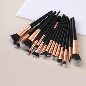 FJER Makeup Brushes Premium Synthetic Foundation Powder Concealers Eye Shadows Makeup Kit 9PCS-24 PCS Brush Set (Black Rose)