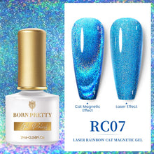 Load image into Gallery viewer, BORN PRETTY 7ml 9D Laser Cat Magnetic Gel Nail Gel Pink Magnetic Gel Soak Off UV LED Nail Varnish UV Gel Need Pink Nude Base