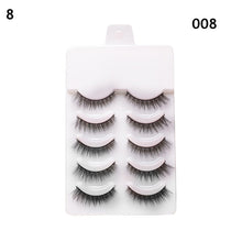 Load image into Gallery viewer, Eye makeup accessories 5 pairs set Cos cross false eyelashes Lash Extension 3D bunch Japanese Fairy Little Devil Cosplay 5 Pairs