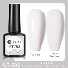Load image into Gallery viewer, UR SUGAR 7.5ML Dark Blue Matte Top Coat Color UV Nail Gel Polish Semi Permanent Soak Off UV LED Gel Nail Gel Nail Art DIY Design