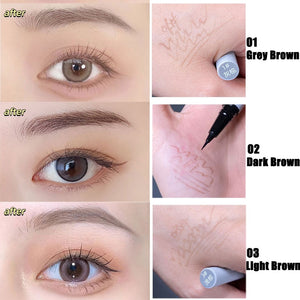 New 3/1Pc Waterproof Liquid Eyebrow Easy To Color Sweat-proof Eyebrow Pen 0.01MM Ultra Thin Head Eye Makeup Cosmetic Wholesale