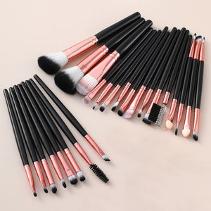 FJER Makeup Brushes Premium Synthetic Foundation Powder Concealers Eye Shadows Makeup Kit 9PCS-24 PCS Brush Set (Black Rose)