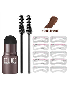 One Step Shaping Kit Stamp Set Professional 2024 Perfect Eyebrow Mold Waterproof Makeup For Women Brow Template Make Up Shade