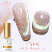 Load image into Gallery viewer, BORN PRETTY 7ml 9D Laser Cat Magnetic Gel Nail Gel Pink Magnetic Gel Soak Off UV LED Nail Varnish UV Gel Need Pink Nude Base