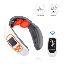 Load image into Gallery viewer, Intelligent TENS Pulse Neck Massager Hot Compress Neck Back Cervical Spine Pain Relief Kneading Massage Machine Power Control