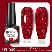 Load image into Gallery viewer, UR SUGAR 7.5ML Dark Blue Matte Top Coat Color UV Nail Gel Polish Semi Permanent Soak Off UV LED Gel Nail Gel Nail Art DIY Design
