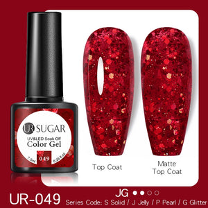 UR SUGAR 7.5ML Dark Blue Matte Top Coat Color UV Nail Gel Polish Semi Permanent Soak Off UV LED Gel Nail Gel Nail Art DIY Design