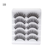 Load image into Gallery viewer, Eye makeup accessories 5 pairs set Cos cross false eyelashes Lash Extension 3D bunch Japanese Fairy Little Devil Cosplay 5 Pairs