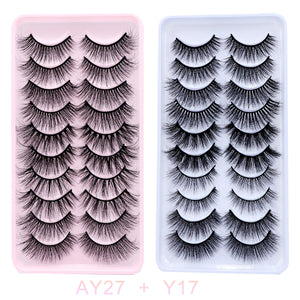 AYRMILLA 5/20Pairs 3D Mink Lashes Natural False Eyelashes Dramatic Thick Fake Eyelash Extension Faux Cils Wholesale Makeup Tools