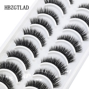 NEW 10 Pairs Natural False Eyelashes Fake Lashes Long Makeup 3d Mink Lashes Extension Eyelash Mink Eyelashes for Beauty 54