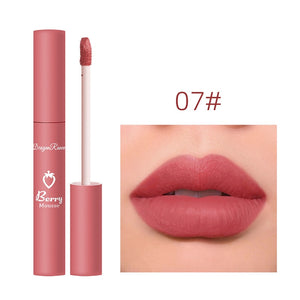 3 Pcs Sweet Liquid Lipstick Set Matte Velvet Lip Glaze Waterproof Long Lasting Non-marking Natural Lip Tint Cosmetic Kit YZL1