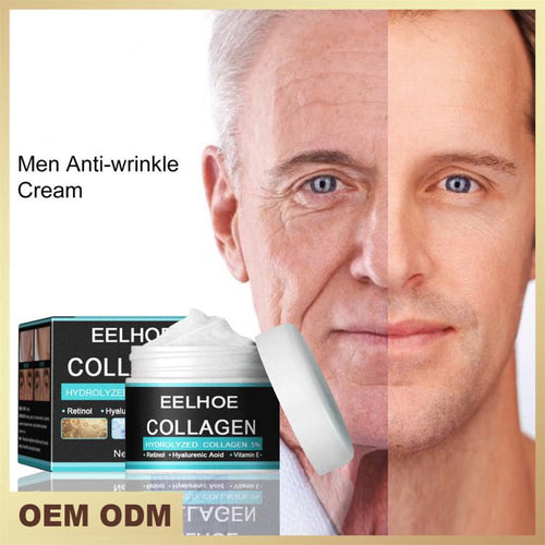 EELHOE 30gCollagen Anti Wrinkle Creams for Men Man Hyaluronic Acid Vitamin E Lighten Cream Beauty Moisturizing Facial Care TSLM1