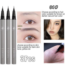 Load image into Gallery viewer, New 3/1Pc Waterproof Liquid Eyebrow Easy To Color Sweat-proof Eyebrow Pen 0.01MM Ultra Thin Head Eye Makeup Cosmetic Wholesale