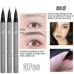New 3/1Pc Waterproof Liquid Eyebrow Easy To Color Sweat-proof Eyebrow Pen 0.01MM Ultra Thin Head Eye Makeup Cosmetic Wholesale