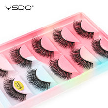 Load image into Gallery viewer, YSDO 5 Pairs Eyelashes Natural Long 3D Mink Lashes Fluffy Volume Mink False Eyelashes Cruelty Free Wispy Lashes Makeup Cilios