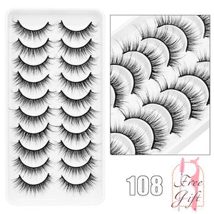 5/10Pairs 3D Mink Lashes Natural Eyelashes Dramatic False Eyelashes Faux Cils Makeup Wholesale Fake Eyelash Extension maquiagem