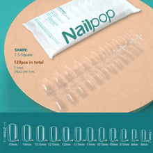 Load image into Gallery viewer, NAILPOP 120pcs False Nails Acrylic Press on Nails Coffin Artificial Nails Clear Fake Nail Tips for Extension Manicure Tool