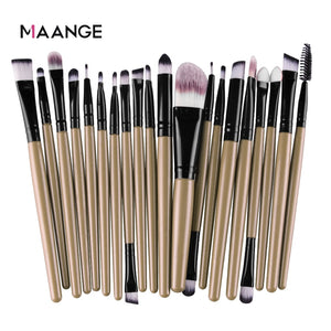 MAANGE 3/20 Pcs Makeup Brush Set Pro Eyeshadow Blending Foundation Powder Eyebrow Brush Double Head Brush Beauty Make Up Kits