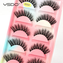 Load image into Gallery viewer, YSDO 5 Pairs Eyelashes Natural Long 3D Mink Lashes Fluffy Volume Mink False Eyelashes Cruelty Free Wispy Lashes Makeup Cilios