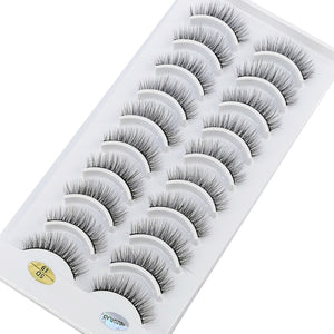 NEW 10 Pairs Natural False Eyelashes Fake Lashes Long Makeup 3d Mink Lashes Extension Eyelash Mink Eyelashes for Beauty 54