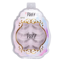 Load image into Gallery viewer, 4pairs Natural False Eyelashes Thin Band Hand Made Short Lighter Eyelash Cosplay Korean Fashion Wispy Extension Makeup Tools