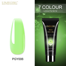 Load image into Gallery viewer, Limegirl 15ml Poly Nail Gel Glitter Building Nail Gel For Manicure Nail Art Design Luminous Polygels Extension Nail Gel For Nail