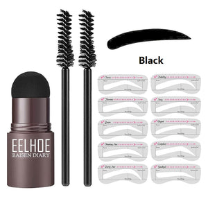 One Step Shaping Kit Stamp Set Professional 2024 Perfect Eyebrow Mold Waterproof Makeup For Women Brow Template Make Up Shade