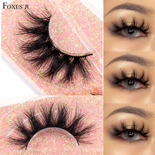Load image into Gallery viewer, FOXESJI Makeup Eyelashes 3D Mink Lashes Fluffy Soft Wispy Natural Cross Lash Extension Reusable Fake Lashes Mink False Eyelashes