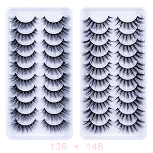 AYRMILLA 5/20Pairs 3D Mink Lashes Natural False Eyelashes Dramatic Thick Fake Eyelash Extension Faux Cils Wholesale Makeup Tools