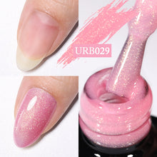 Load image into Gallery viewer, UR SUGAR 7ml Gold Glitter Gel Nail Polish Platinum Shining Mineral Sequins Soak Off UV LED Gel Nail Semi Permanent Manicure