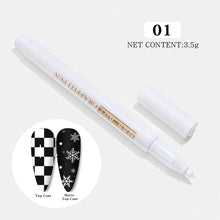 Load image into Gallery viewer, 1 Pc Nail Art Graffiti Pen Black Color UV Gel Polish Design Dot Painting Detailing Pen Brushes DIY Nail Art Adorn Tools