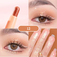Load image into Gallery viewer, Diamond Glitter Eyeshadow Liner Pencil Eye Makeup Highlighter Waterproof Matte Pink Silkworm Champagne Gold Eyeliner Pen