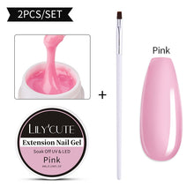 Load image into Gallery viewer, LILYCUTE 5ml Quick Extension Gel Construct Hard Gel Semi Permanent UV LED UV Gel Nail Art Design Faux Ongles Nails Accesorios